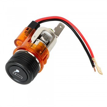 FORAUTO Outlet Plug Boat Motorcycle Car Cigarette Lighter Unviersal Power Socket With LED Light 12V 120W