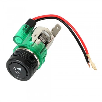 FORAUTO Outlet Plug Boat Motorcycle Car Cigarette Lighter Unviersal Power Socket With LED Light 12V 120W