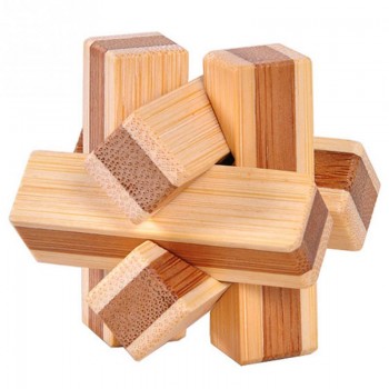 2017 New Design IQ Brain Teaser Kong Ming Lock 3D Wooden Interlocking Burr Puzzles Game Toy For Adults Kids MU881940