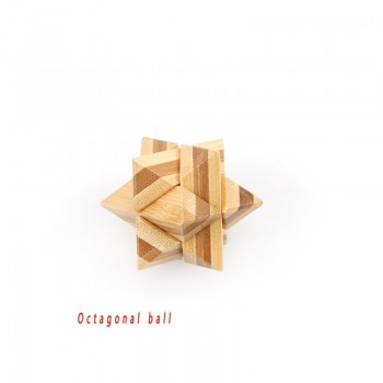 2017 New Design IQ Brain Teaser Kong Ming Lock 3D Wooden Interlocking Burr Puzzles Game Toy For Adults Kids MU881940