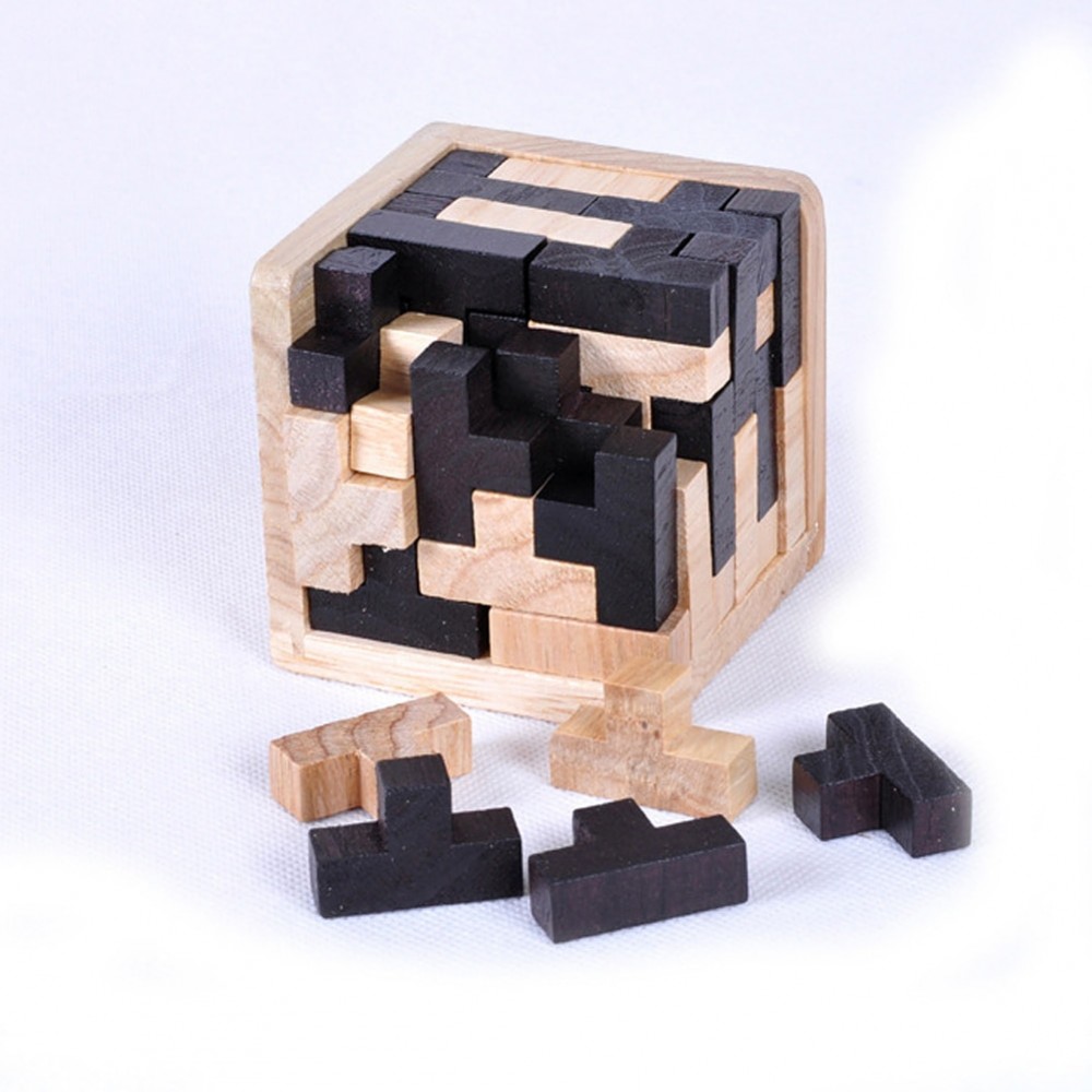 Creative 3D Puzzle Luban Interlocking Wooden Toys Early Educational Toys Wood Puzzles For Adults Kids Brain Teaser IQ Puzzles