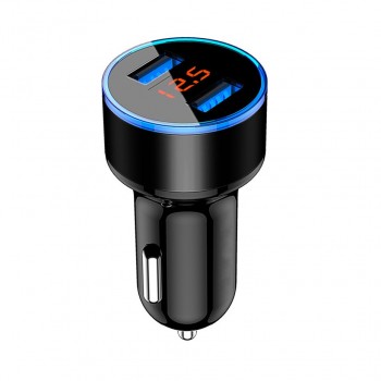 Dual USB Car Charger 5V 3.1A  Auto Charger GPS Navigator Car Quick Charge Universal for Smart Iphone Xiaomi with Voltage display