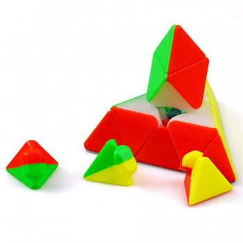 2018 Yuxin Magic Cube Speed Classic Professional Pyramid Third-order Twist Puzzle Cube Magico Sticker Children Toy