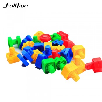Fulljion Puzzle Game Toys For Children Screw Building Bloc Popular Toys Plastic Educational 3D Montessori Puzzle Jigsaw Teaser