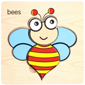 FoPcc Baby 3D Puzzle Jigsaw Wooden Toys Cartoon Animals Puzzles Child Educational Toy for Children  Toys Puzzle