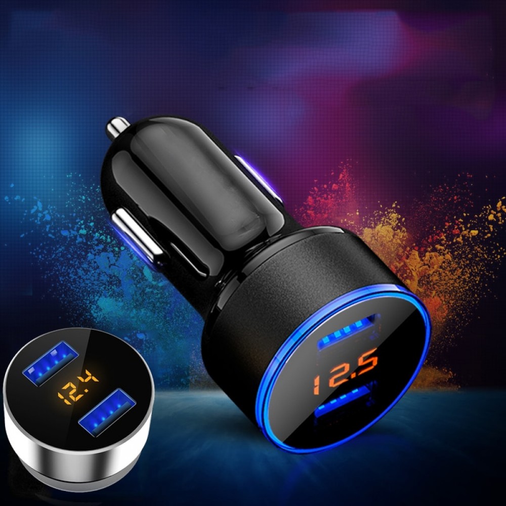 Cars Charger Car Cigarette Lighter USB LED Display 12V 24V Car Socket Splitter Phone Charging For iPhone Samsung Auto Electronic