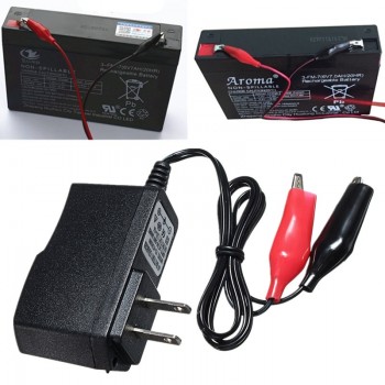 Kroak US Plug 6V/1A 7Ah Sealed Lead Acid Rechargeable Car Battery Charger Adapter Bicycle Toy Car Storage Scooter Power Charger