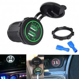5V 3.1A USB Car Lighter Adapter Plug Cigarette USB Charger Socket Splitter Power Adapter 2V-24V For Iphone Xiaomi Samsung
