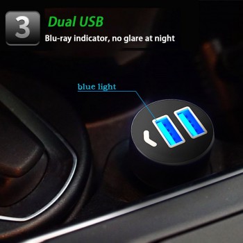 Car Dual USB 3.1A Car Charger 12V Cigarette Lighter Outlet For Car Socket Auto Universal LED 18W Fast Charger Adapte