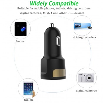 Car Dual USB 3.1A Car Charger 12V Cigarette Lighter Outlet For Car Socket Auto Universal LED 18W Fast Charger Adapte