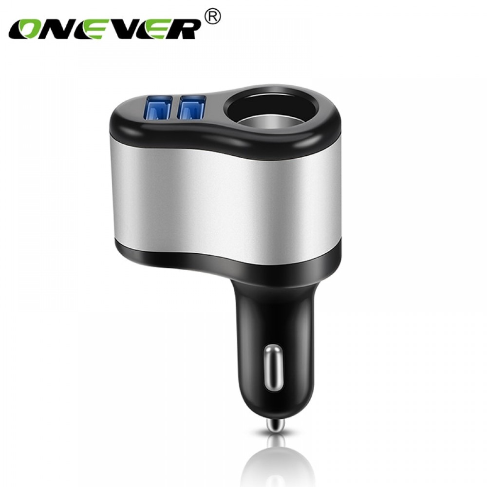 Onever Dual USB Electronic Cigarette Lighter Car Lighter Charger Socket Splitter Adapter 3.1A Charger for iPhone Phone 12V-24V