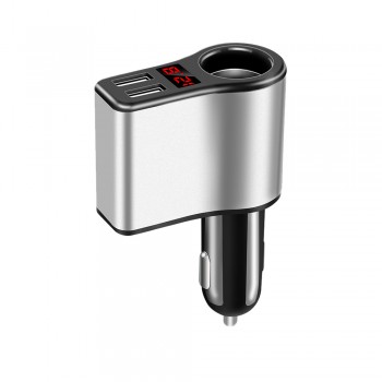 Dual USB Car Cigarette Lighter Socket Splitter Plug 5V 3.1A Car Charger Adapter Voltage Monitor Power Adapter for Smart Phone