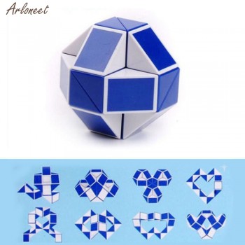 Random color Cool 24 segments of the magic snake Fidge cube Variety Popular Twist Transformable Kids Puzzle Birthday Gift Toy