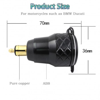 4.2A Metal Dual USB car charger power Adapter Voltage Display Motorcycle Charger For BMW F800GS F650GS F700GS R1200GS Moto Plug