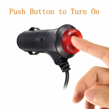 1.5 meter 12V 24V Male Car Cigarette Lighter Socket Plug Connector On Off Switch  5.5 x 2.1mm DC Male Plug Cable