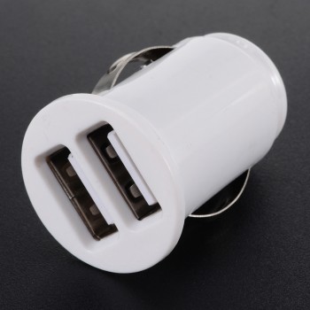 New Dual Usb Car Charger Adapter 12V Power Dual 2 Port USB Mini Car Charger Adapter Car Styling  Electronics Accessories
