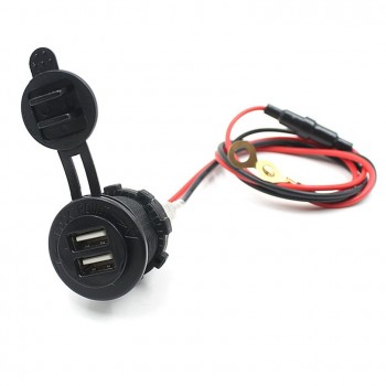 2017 12V 24V 2 USB Motorcycle Car Cigarette Lighter Socket Charger Power Adapter Outlet  car-styling