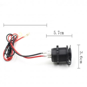 2017 12V 24V 2 USB Motorcycle Car Cigarette Lighter Socket Charger Power Adapter Outlet  car-styling