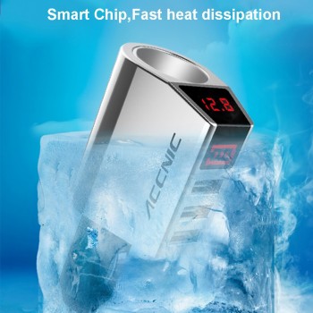 3 USB Car Charger 12V 24V 80W Power Output Cigarette Lighter Socket with 2 Digital LED Display for iPhone IOS Android Phones