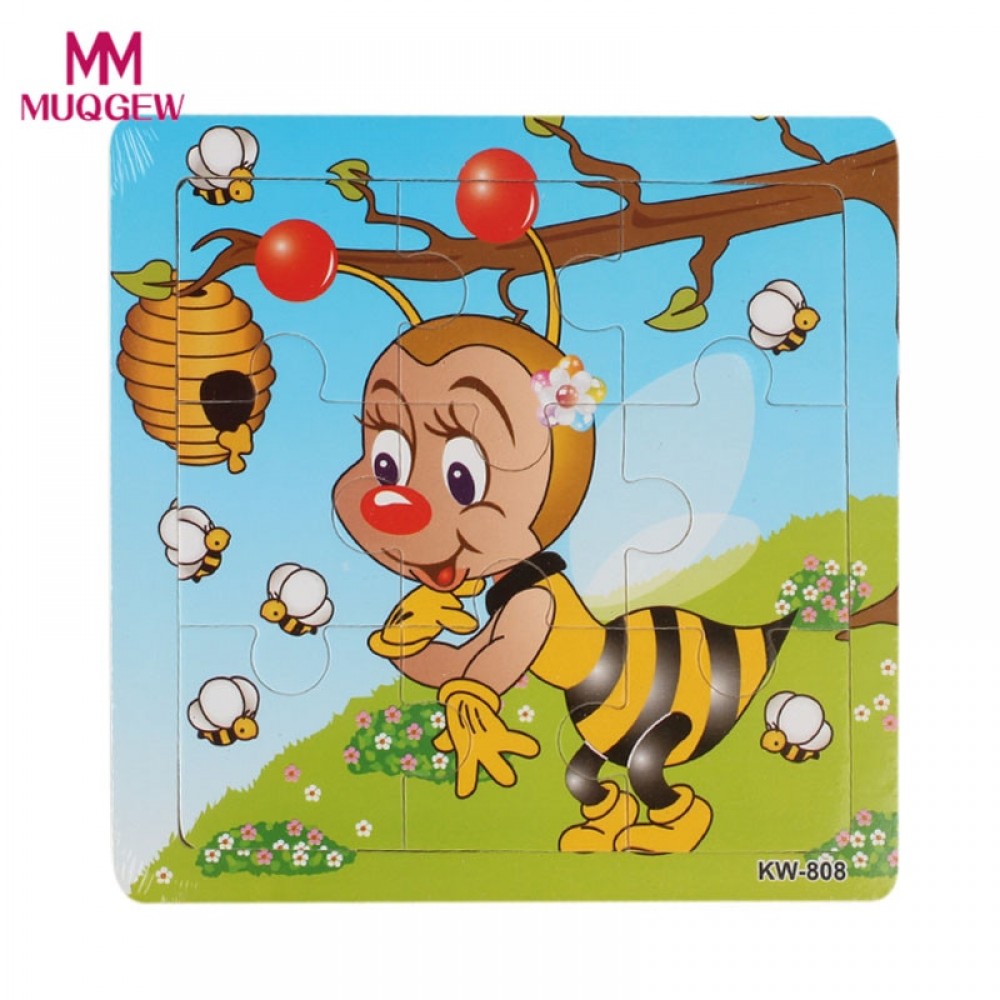 2017 new Hot selling Children Wooden Animal Jigsaw Toys Educational Kids Puzzles Toy Jigsaw Puzzle Brinquedos Lowest price#520