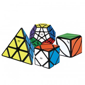 QIYI 12-sides Skew Lvy Cube Magic Speed Cube Puzzle Set Black Professional Cubo Magico Toys for Children Kids With Gift Box