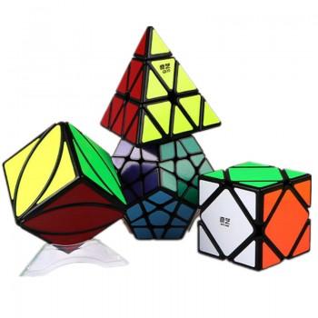 Qiyi Magic Cube Box Set Professional Gift Set Childrens Four Piece Rubiks Cube Toys for kids