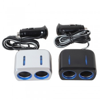 12/24V Car Charger Car Cigarette Lighter Two Way Sockets Charger Power Adapter Socket Splitter Car Electronics Accessories