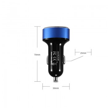 5V 2.4A Dual Port USB Car Charger LED Display Cigarette Lighter Charging Adapter For Xiaomi Huawei Samsung iPhone 8 Plus XS XR