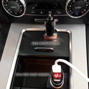 5V 2.4A Dual Port USB Car Charger LED Display Cigarette Lighter Charging Adapter For Xiaomi Huawei Samsung iPhone 8 Plus XS XR