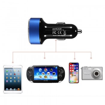 5V 2.4A Dual Port USB Car Charger LED Display Cigarette Lighter Charging Adapter For Xiaomi Huawei Samsung iPhone 8 Plus XS XR