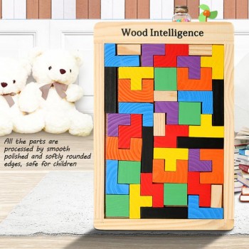 3D Wooden Puzzles Jigsaw Board Toys Tangram Brain Teaser Children Puzzle Toys Tetris Game Educational Baby Toys Wood Gifts