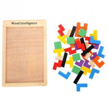 3D Wooden Puzzles Jigsaw Board Toys Tangram Brain Teaser Children Puzzle Toys Tetris Game Educational Baby Toys Wood Gifts