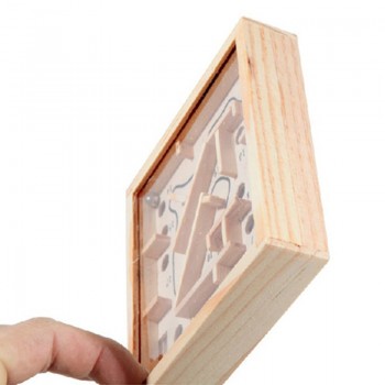 Mini Wooden Labyrinth Board Game Ball In Maze Puzzle Handcrafted Toys 11.5*2.5cm Children Educational Toys antistress Toy