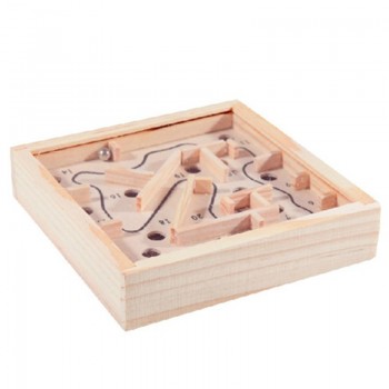 Mini Wooden Labyrinth Board Game Ball In Maze Puzzle Handcrafted Toys 11.5*2.5cm Children Educational Toys antistress Toy