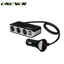 Car Cigarette Lighter Power Socket Splitter Power Adapter Car-styling DC 12 Volt 2.4A 80w Dual USB Charger Socket