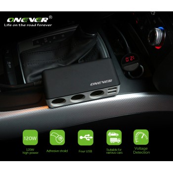 Car Cigarette Lighter Power Socket Splitter Power Adapter Car-styling DC 12 Volt 2.4A 80w Dual USB Charger Socket