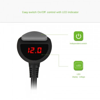 Car Cigarette Lighter Power Socket Splitter Power Adapter Car-styling DC 12 Volt 2.4A 80w Dual USB Charger Socket
