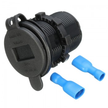 LED 5V 4.2A Dual USB Car Charger Lighter Socket Heat Resistance Plastic Car Cigarette Lighter Voltmeter 12/24V 5 Colors