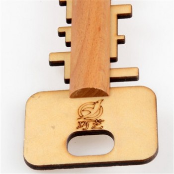 Wooden Toy Unlock Puzzle Key Classical Funny Kong Ming Lock Toys Intellectual Educational For Children Adult
