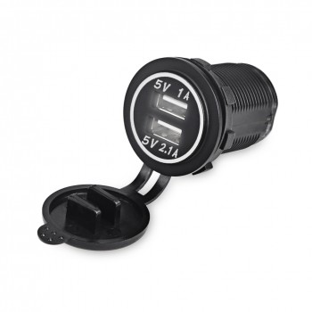 2.1A/1A Car Power Charger Cigarette Lighter Adapter Socket Splitter For Phone Dual USB Car Charger Power Adapter Auto Truck