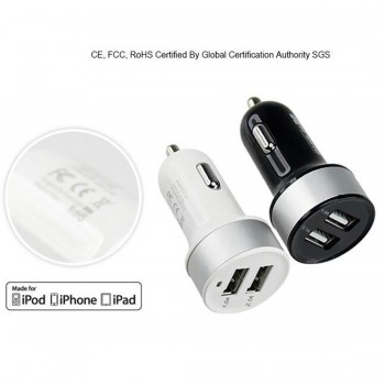 New Car Charger 5V 3.1A Quick Charge Dual USB Port LED Display Cigarette Lighter Phone Adapter Car Charger Voltage Detect