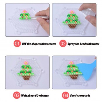 24 Colors 6000pcs Perlen Magic Water Spray Beads Children 3D Puzzles Toys Set Educational Kids Toys