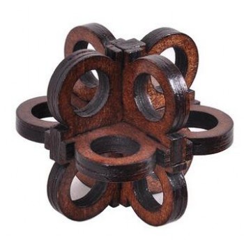 Classic IQ Wooden Puzzle Mind Brain Teasers Burr Puzzles Game Toys for Adults Children