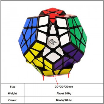 QIYI 3X3 Megaminxeds Magic Cube Black White Speed Professional 12 Sides Puzzle Cubo Magico Educational Toys For Children