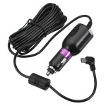 KROAK DC12-40V 1.5A MINI USB Interface Car DVR Charger Adapter Cable With Magnet Anti-Interference 3.5M For GPS Navigation
