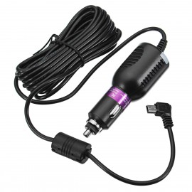 KROAK DC12-40V 1.5A MINI USB Interface Car DVR Charger Adapter Cable With Magnet Anti-Interference 3.5M For GPS Navigation