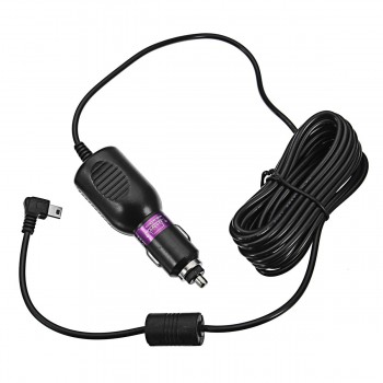 KROAK DC12-40V 1.5A MINI USB Interface Car DVR Charger Adapter Cable With Magnet Anti-Interference 3.5M For GPS Navigation