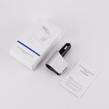 Cigarette lighter Socket Car Charger Adapter with Volmeter Support Smart Fast Charge DC 12-24V 3.1A 3-USB  HY10