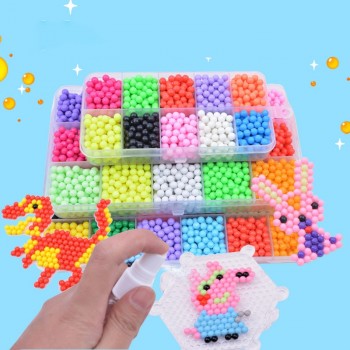 2019 DIY Water Mist Magic Beads Toys For Children Animal Molds Hand Making Puzzle Kids Educational Toys Spell Replenish Beans