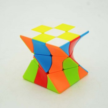 Fanxin 3x3 Torsion Magic Cube Coloful Twisted Cube Puzzle Toy Stickerless Puzzles Colorful Educational Toys For Children